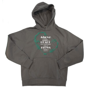 proverbs423 gray hoody white with green front